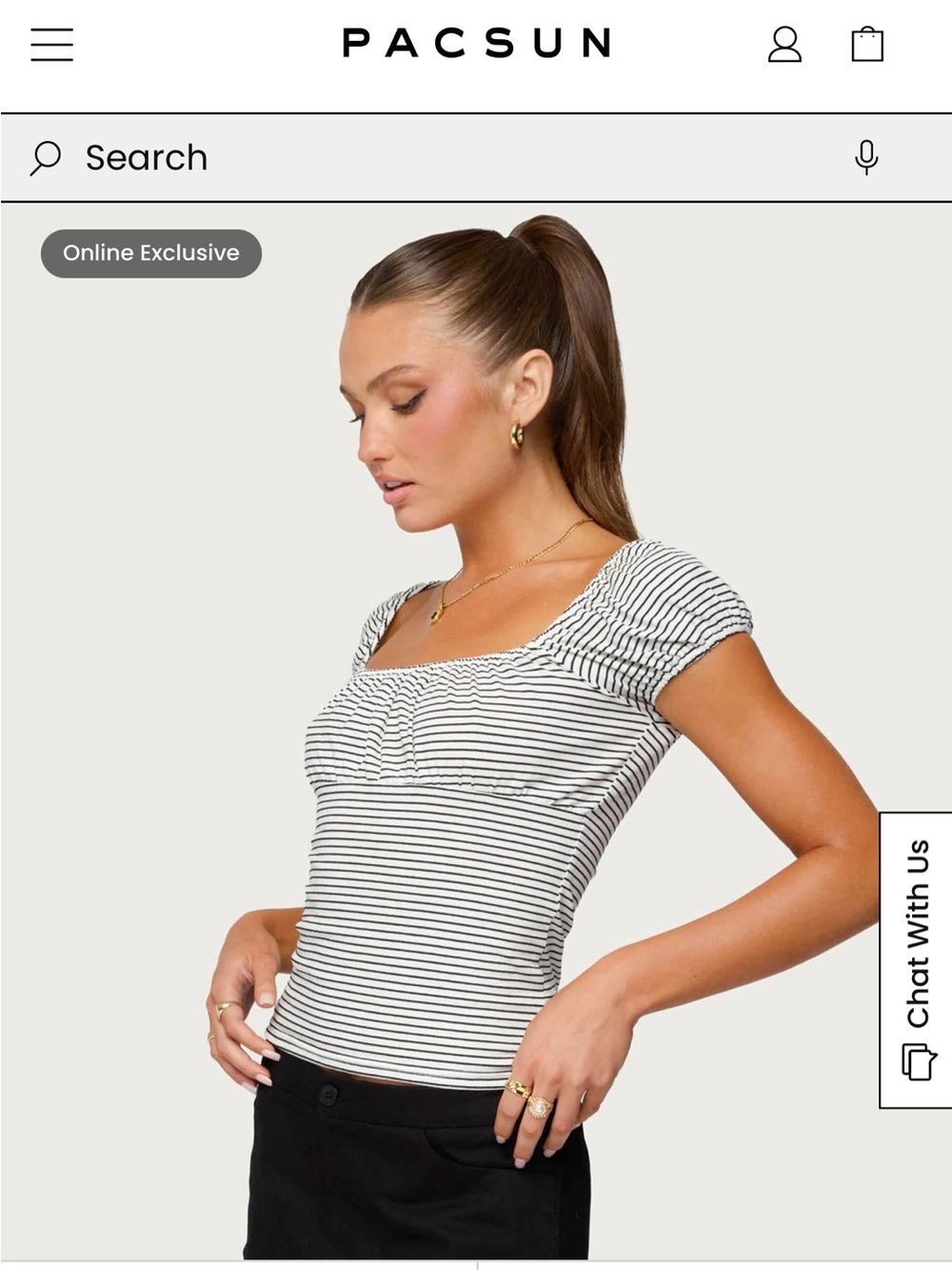 Edikted Oleana gathered bust top